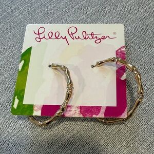 Lilly Pulitzer Bamboo-Style Gold Earrings